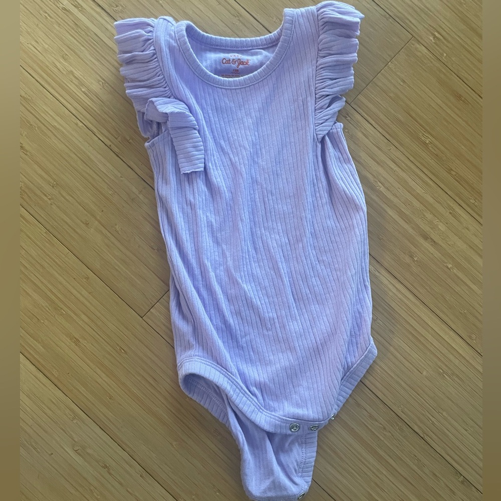 Cat and jack lilac ruffle bodysuit